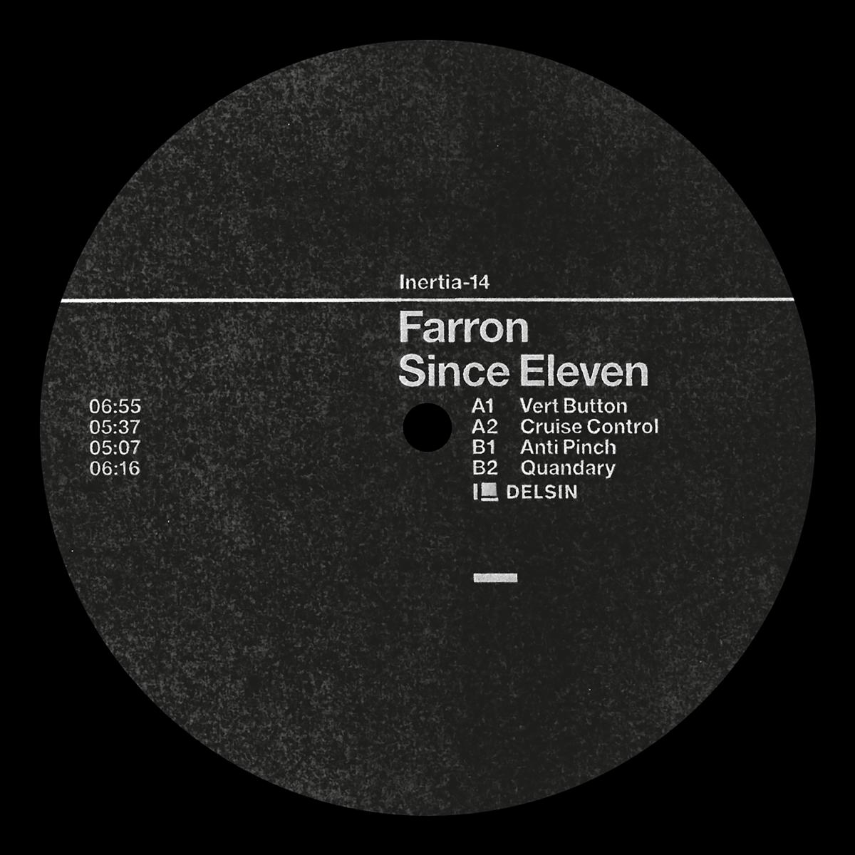 Farron - (PRESALE 9/11/26) Since Eleven (VINYL 12" Delsin) | NEW - TECHNO *NEW*
