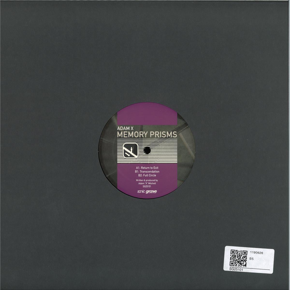 Adam X - Memory Prisms (VINYL 12" Sonic Groove SG25101 2025) | - TECHNO *NEW*