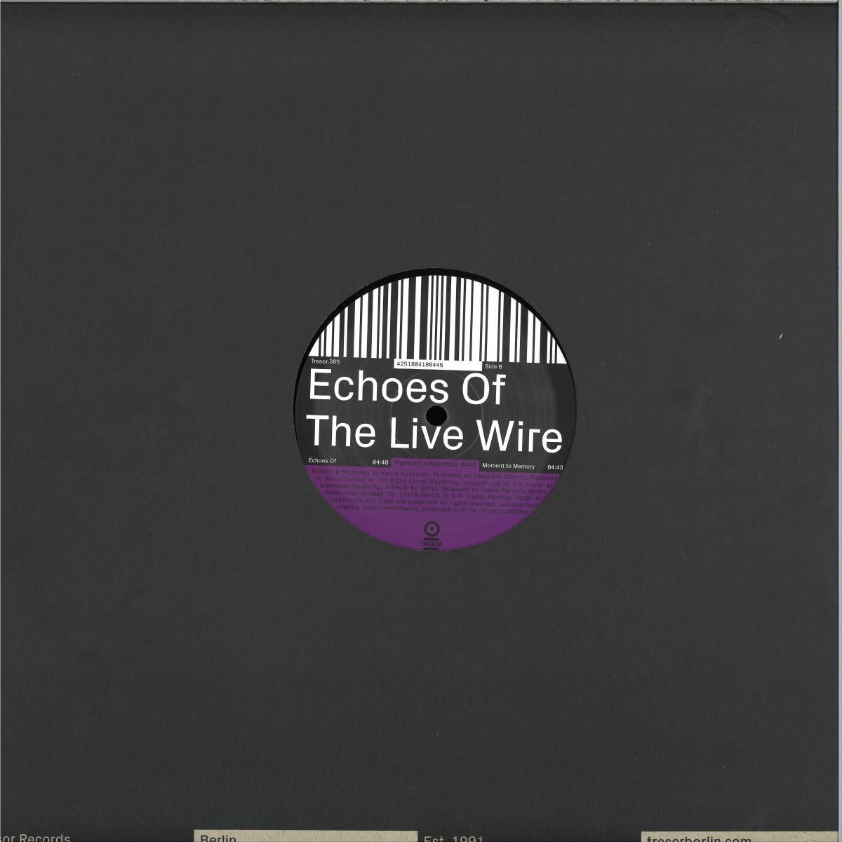 Kerrie - (PRESALE 11/13/26) Echoes Of The Live Wire (VINYL 12" Tresor) | NEW Mint (M) Mint (M) - TECHNO *NEW*