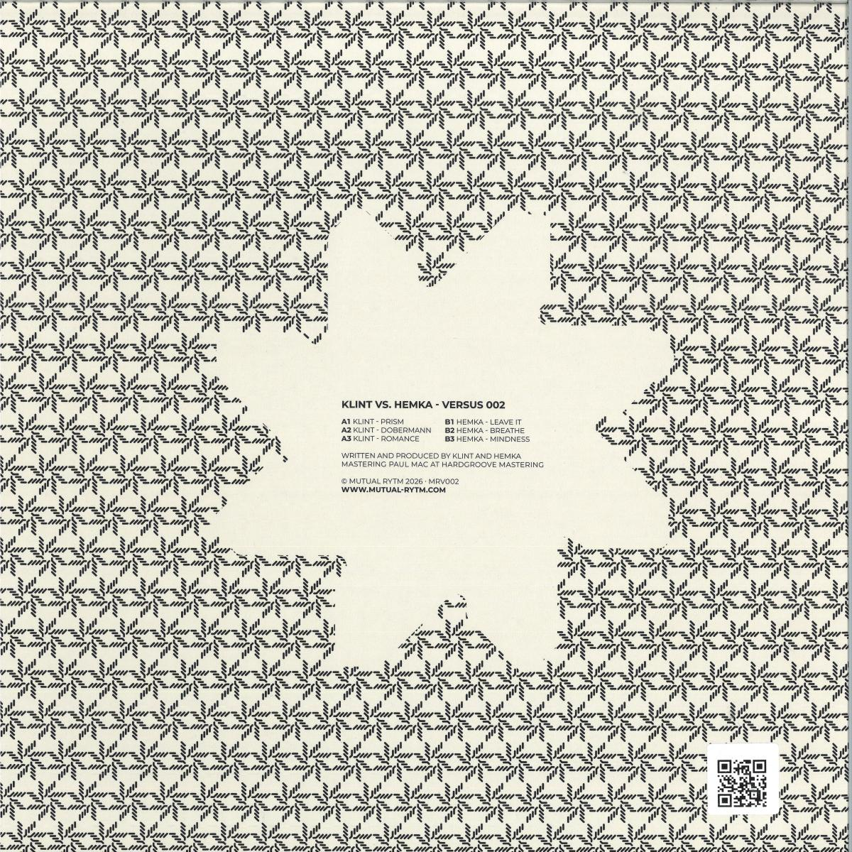 Klint vs. Hemka - Versus 002 (VINYL) | Mint (M) Mint (M) - TECHNO *NEW*