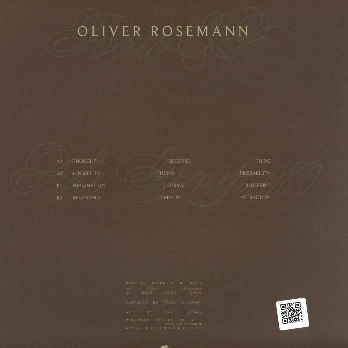 Oliver Rosemann - Focus EP (VINYL) | Mint (M) Mint (M) - TECHNO *NEW*