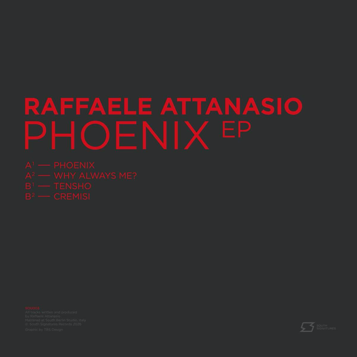 Raffaele Attanasio - (PRESALE 8/7/26) Phoenix EP (VINYL) | Mint (M) Mint (M) - TECHNO *NEW*
