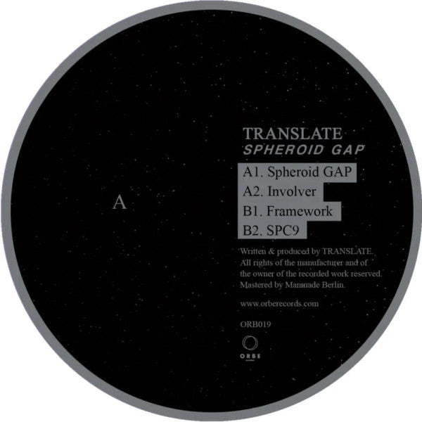 Spheroid GAP (VINYL) | - TECHNO *NEW*