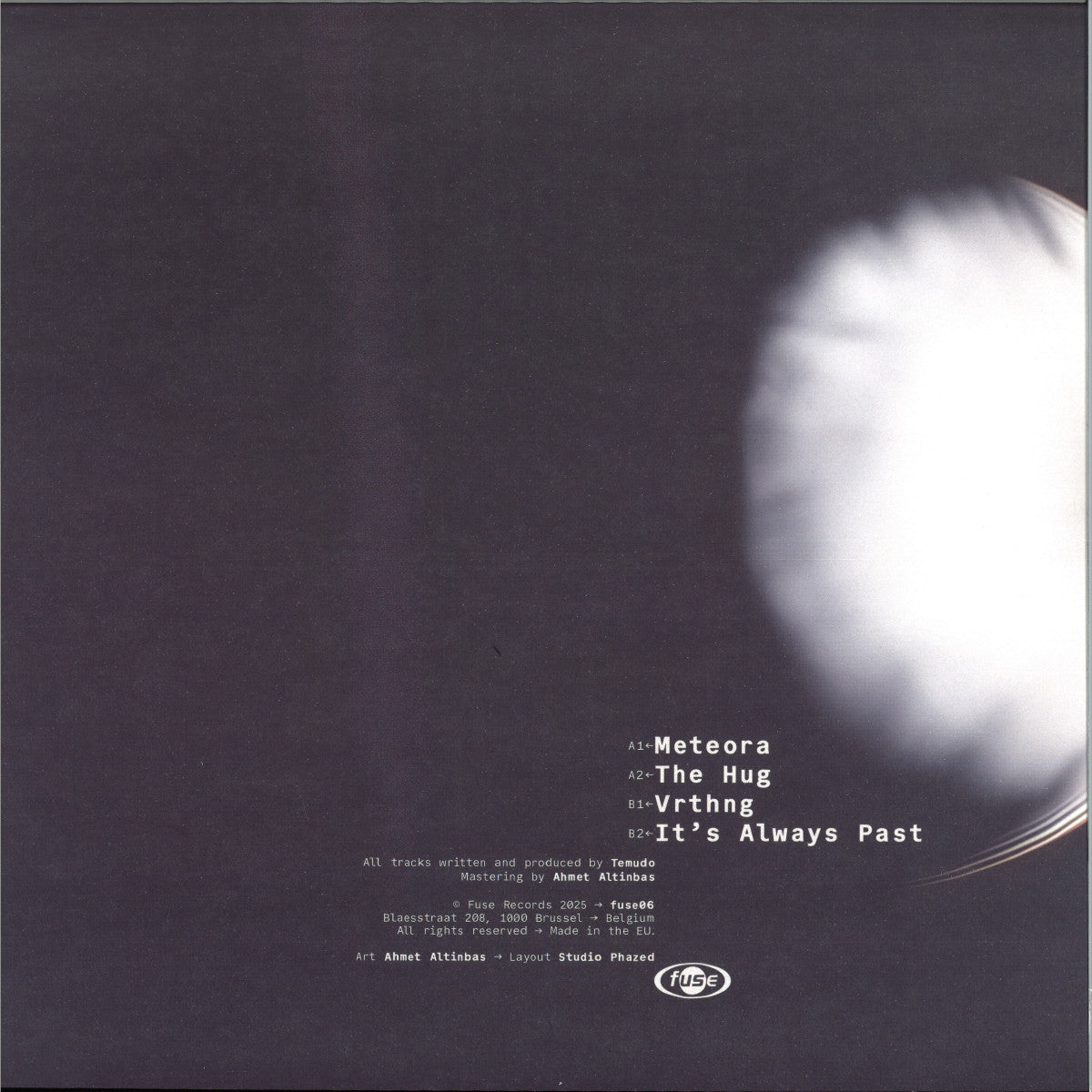 Temudo - (PRESALE 09/18/26) Meteora (VINYL 12" Fuse Imprint) | NEW Mint (M) Mint (M) - TECHNO *NEW*