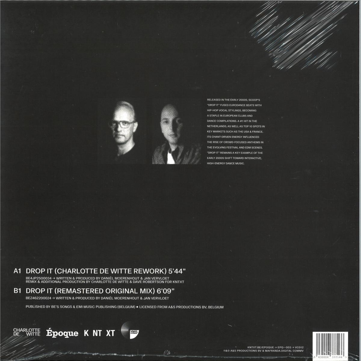 Scoop - Drop It (Charlotte De Witte Rework) (BLUE VINYL 12" Vinyl Classics) | NEW Mint (M) Mint (M) - TECHNO *SEALED/COLOR*