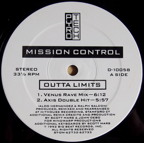 Outta Limits (Remixes) | Excellent (EX) Generic - TECHNO / USED *EXCELLENT*