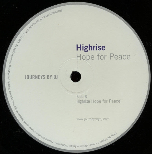 Hope For Peace (VINYL) | NEAR MINT MINUS (NM-) Generic - TECHNO / USED *NEAR MINT-*