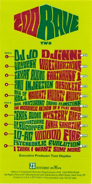 Zoo Rave II (VINYL) | Near Mint (NM) Excellent (EX) - TECHNO / USED *NEAR MINT*