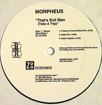 Morpheus - That's Evil Man (Take A Trip) | Near Mint (NM) Generic - TECHNO / USED *NEAR MINT*