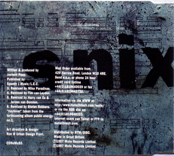 Ni Go Snix (CD) | Near Mint (NM) Near Mint (NM) - TECHNO / USED *NEAR MINT*