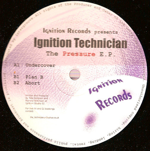 Ignition Technician - The Pressure EP | Near Mint (NM) Generic - TECHNO / USED *NEAR MINT*