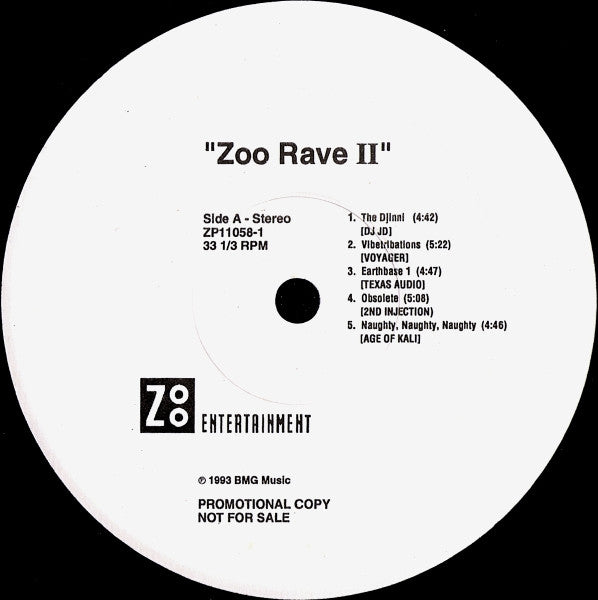 Zoo Rave II (VINYL) | Near Mint (NM) Excellent (EX) - TECHNO / USED *NEAR MINT*