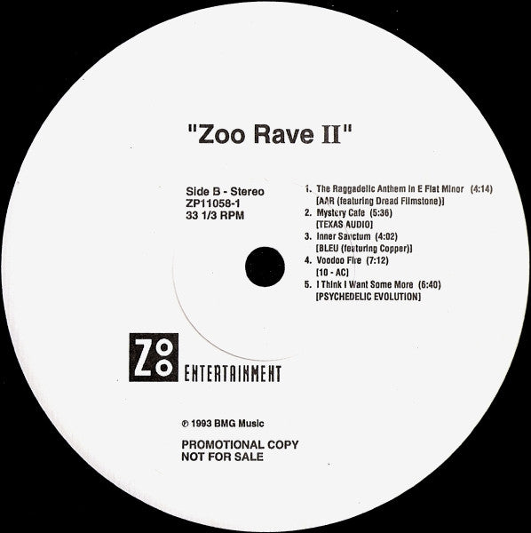 Zoo Rave II (VINYL) | Near Mint (NM) Excellent (EX) - TECHNO / USED *NEAR MINT*