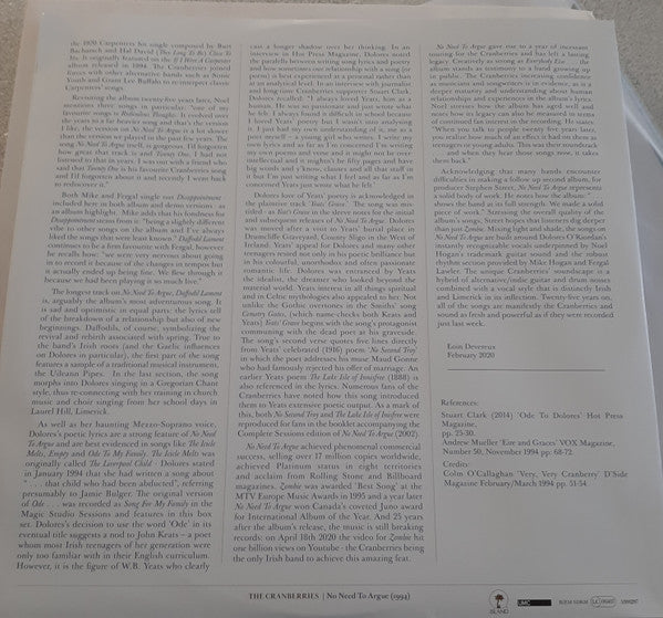 No Need To Argue | Mint (M) Mint (M) - ALT/INDIE *SEALED*