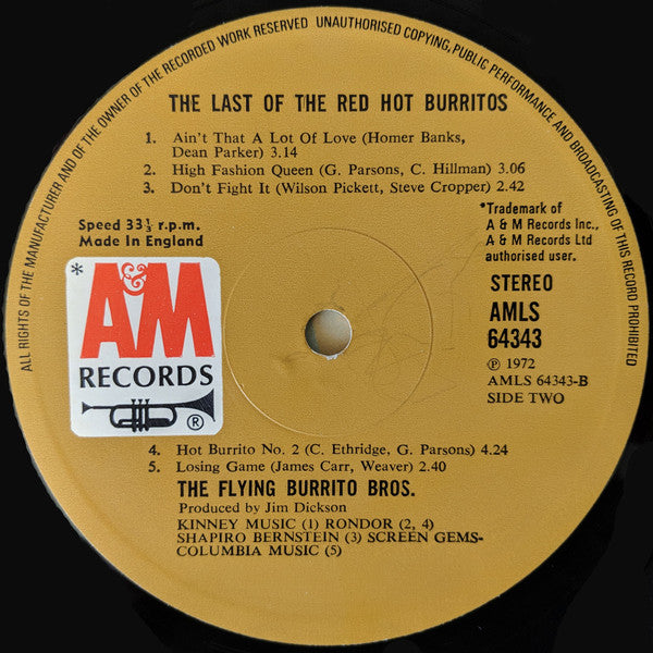 The Last Of The Red Hot Burritos | Very Good Plus (VG+) Near Mint (NM) - FOLK / USED *VERY GOOD++*