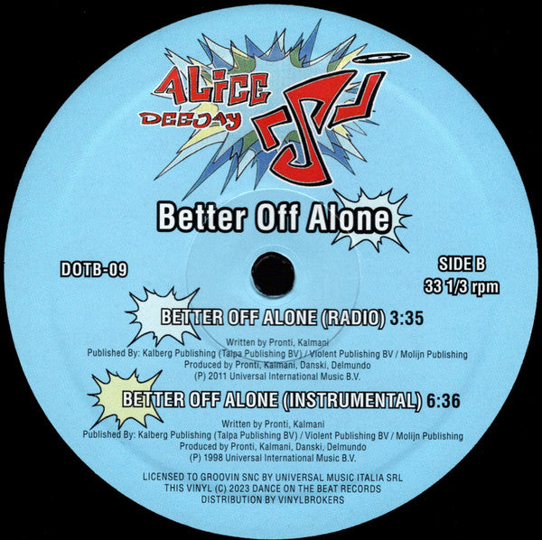 Better Off Alone (VINYL) | Mint (M) Mint (M) - TRANCE *NEW*
