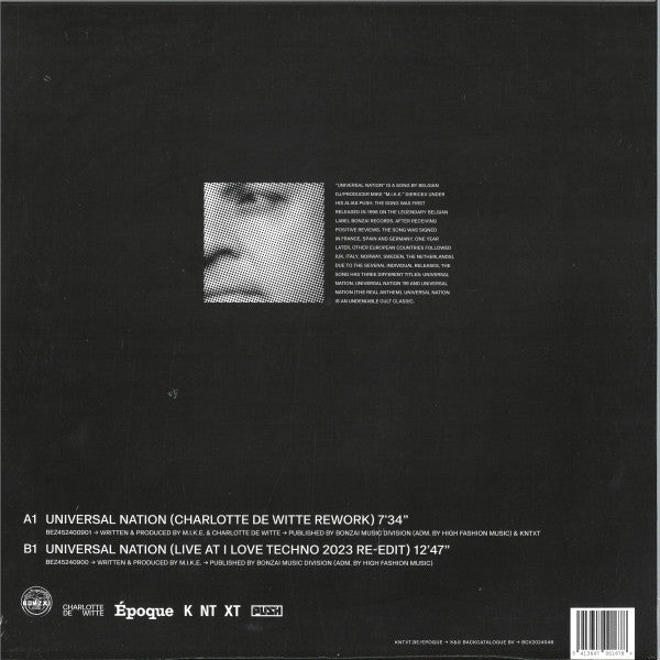 Universal Nation (Charlotte de Witte Rework) | Mint (M) Mint (M)