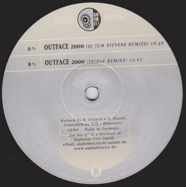 DJ Tom Stevens - Outface 2000 | Excellent (EX) Near Mint (NM) - TRANCE / USED *EXCELLENT*