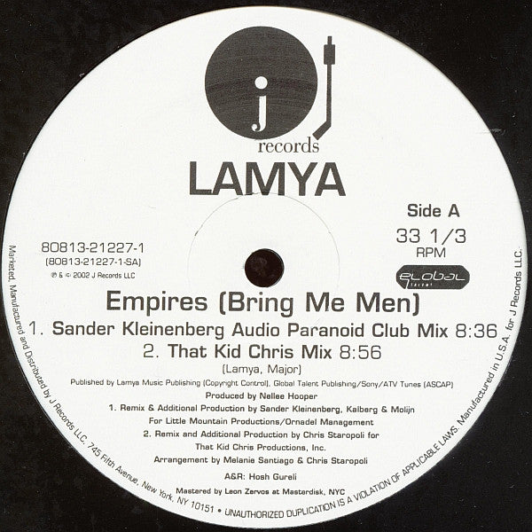 Empires (Bring Me Men) (VINYL) | Near Mint (NM) Excellent (EX) - TRANCE / USED *NEAR MINT*