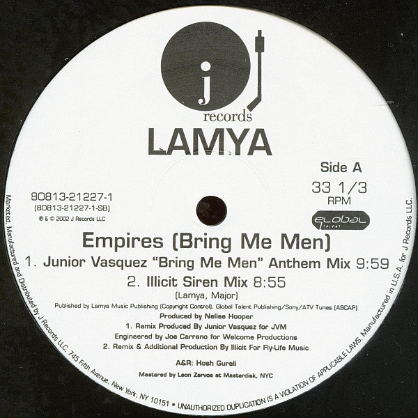 Empires (Bring Me Men) (VINYL) | Near Mint (NM) Excellent (EX) - TRANCE / USED *NEAR MINT*