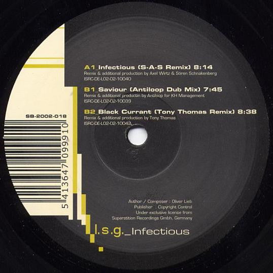 Infectious (VINYL) | Very Good Plus Plus (VG++) Generic - TRANCE / USED *VERY GOOD++*