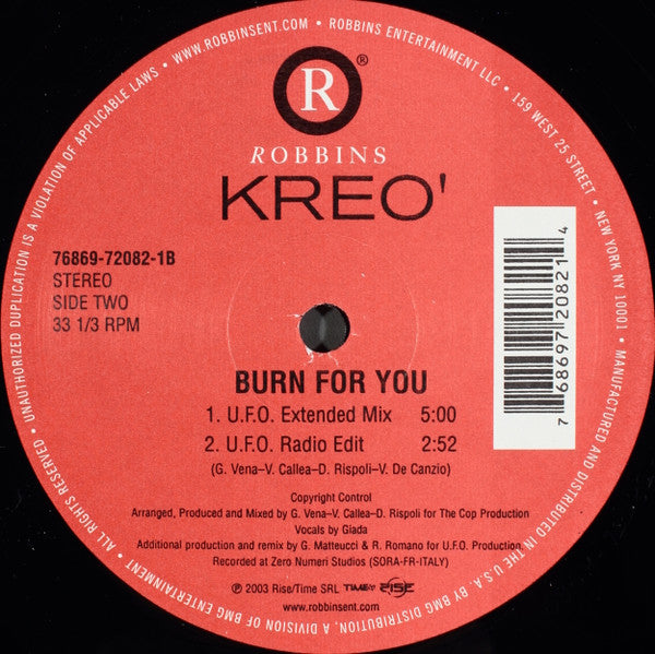 Burn For You (VINYL) | Very Good (VG) Very Good Plus (VG+) - TRANCE / USED *VERY GOOD*