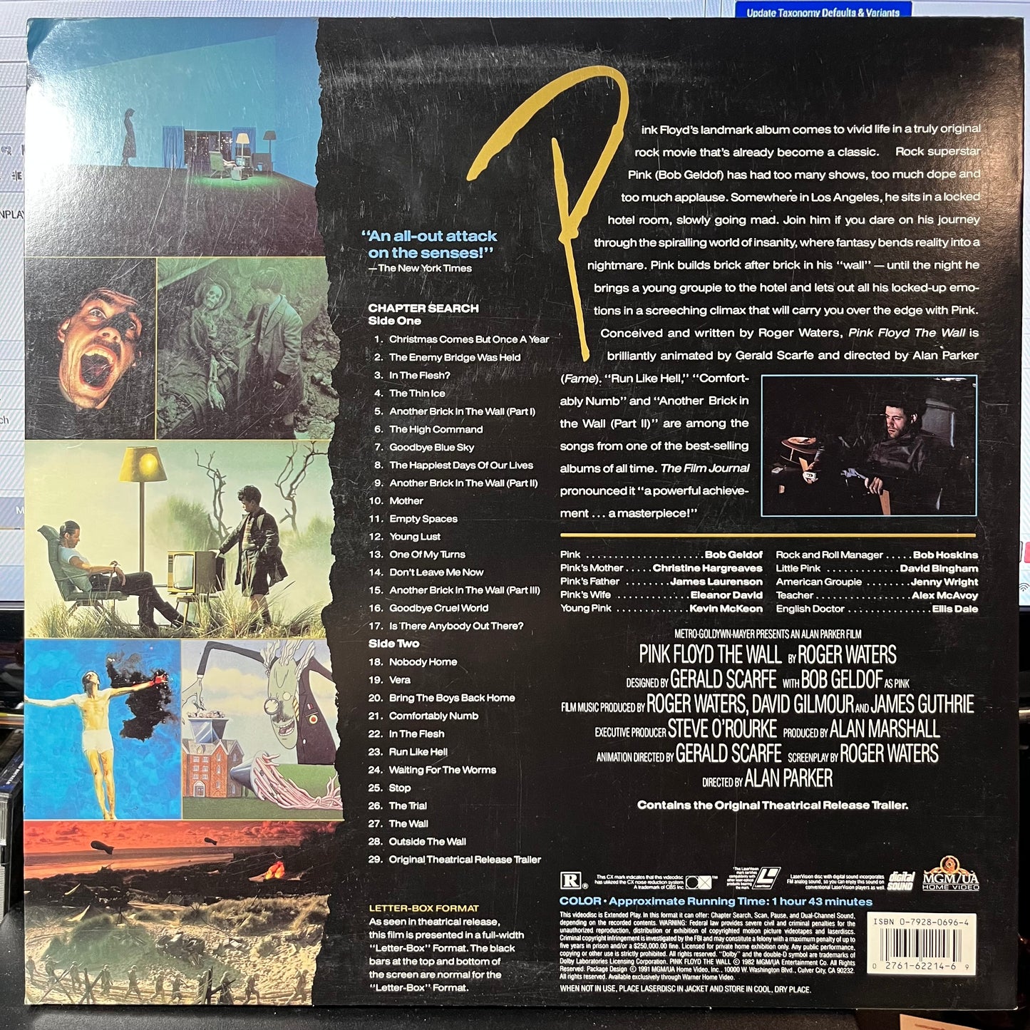 PINK FLOYD - THE WALL (LASER DISC MOVIE) | - USED *EXCELLENT+*