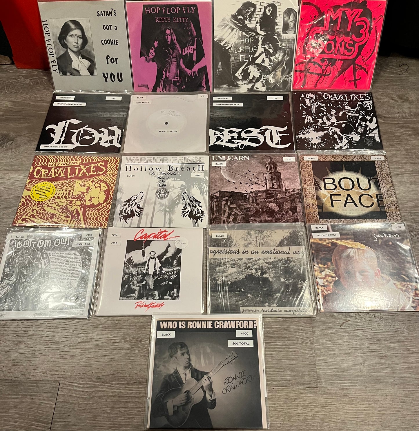 17 PUNK 7" LIMITED EDITION VINYL RECORDS | - USED *NEAR MINT*