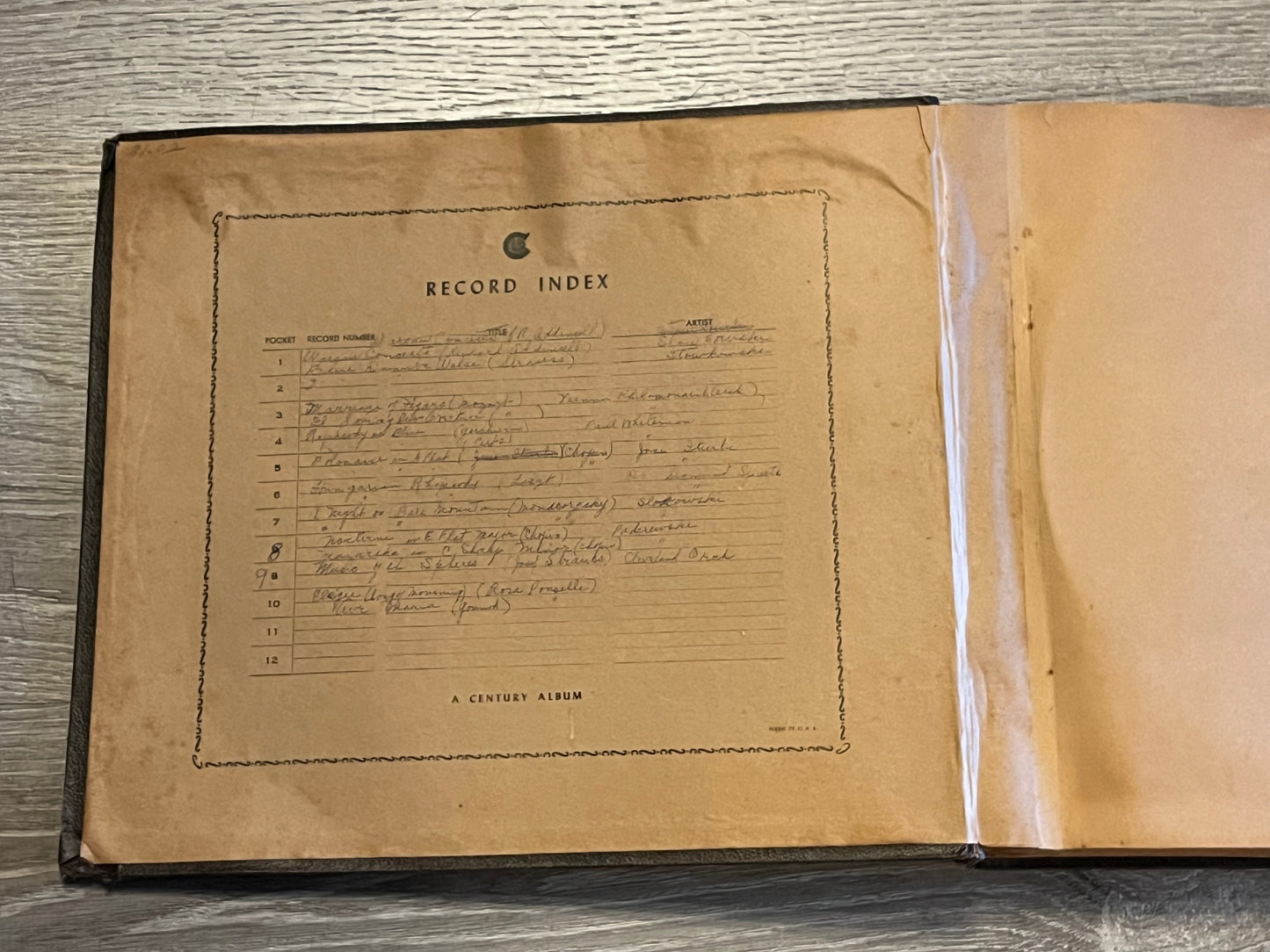 12 Page 12" 78RPM Record Book / Century Album | Very Good (VG) Good Plus (G+) - USED