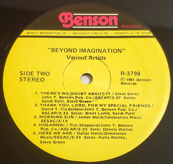 Beyond Imagination - An Exciting Collection Of Celebration Songs | Near Mint (NM) Very Good Plus (VG+)