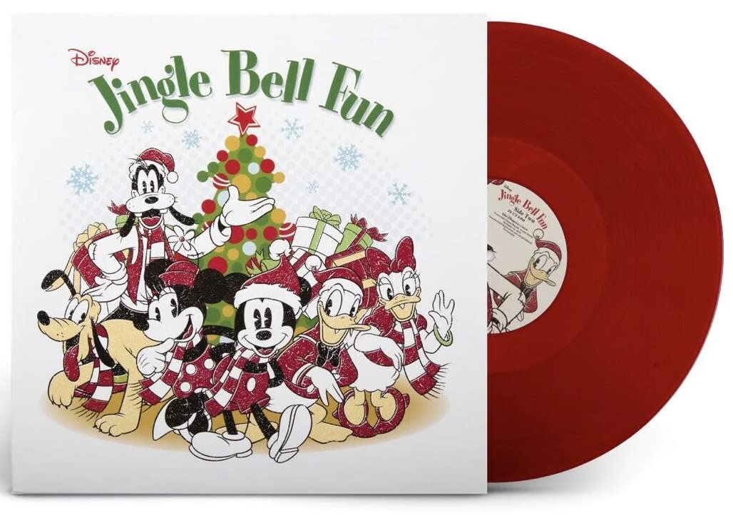 Disney Jingle Bell Fun (Limited Edition, Translucent Red Colored Vinyl, Collectible Poster) | Mint (M) Mint (M) - HOLIDAY *SEALED/COLOR*
