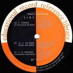 Various Band Program 5 Educational Record Reference Library, Educational Record Reference Library LP Very Good Plus (VG+) Near Mint (NM or M-)