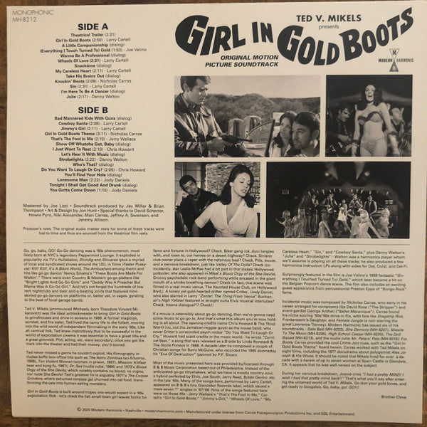 Girl In Gold Boots ~ Original Motion Picture Soundtrack | Mint (M) Mint (M)
