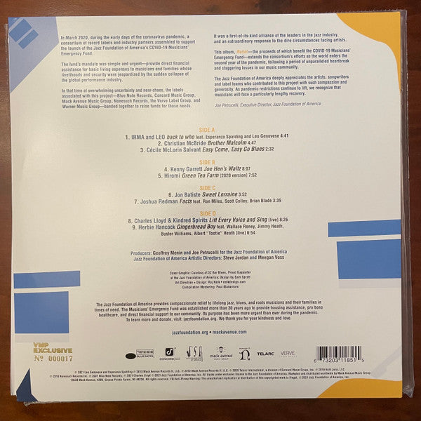 Relief A Benefit For The Jazz Foundation Of America's Musician's Emergency Fund | Mint (M) Mint (M) - JAZZ *NUMBERED, COLOR*