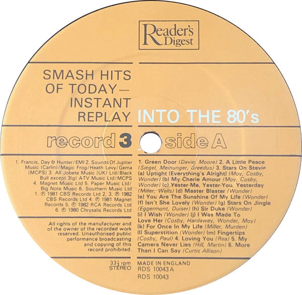 Smash Hits Of Today - Instant Replay | Near Mint (NM) Near Mint (NM)