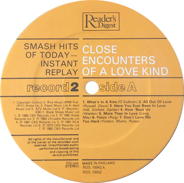Smash Hits Of Today - Instant Replay | Near Mint (NM) Near Mint (NM)