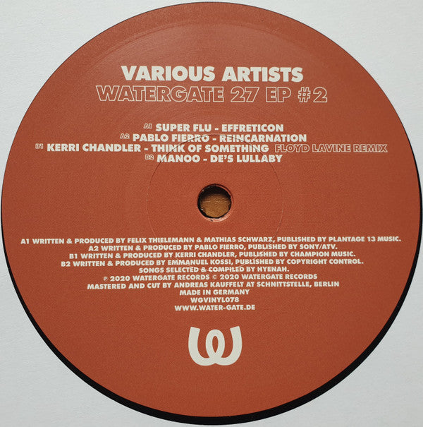Watergate 27 EP #2 | Mint (M) Mint (M) - DEEP HOUSE/PROG *NEW*