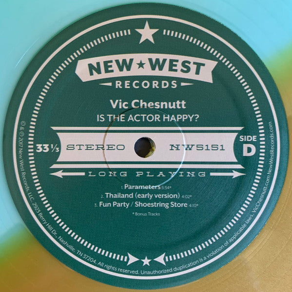 Is The Actor Happy? (SEAGLASS & GOLD SPLIT VINYL) | Mint (M) Mint (M) - FOLK *SEALED/COLOR*