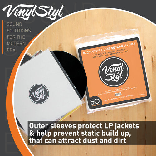 Vinyl Styl - Vinyl Styl® VS-P-014 12 Inch Vinyl Record Outer Sleeve Polyethylene - 50 Count (Clear) |