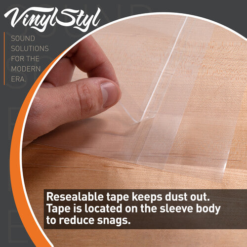 Vinyl Styl - Vinyl Styl®VS-P-012 12 Inch Outer Record Sleeves - Resealable Flap - 50 Count (Clear) |