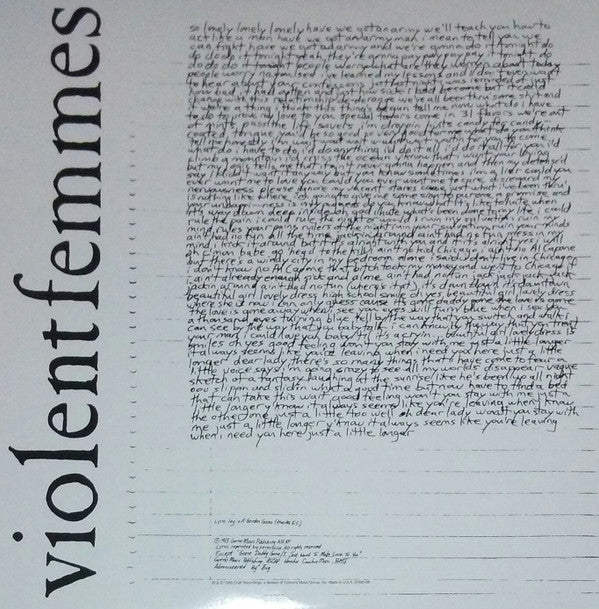 Violent Femmes Violent Femmes Craft Recordings LP, Album, RE, RM, 180 Mint (M) Mint (M)