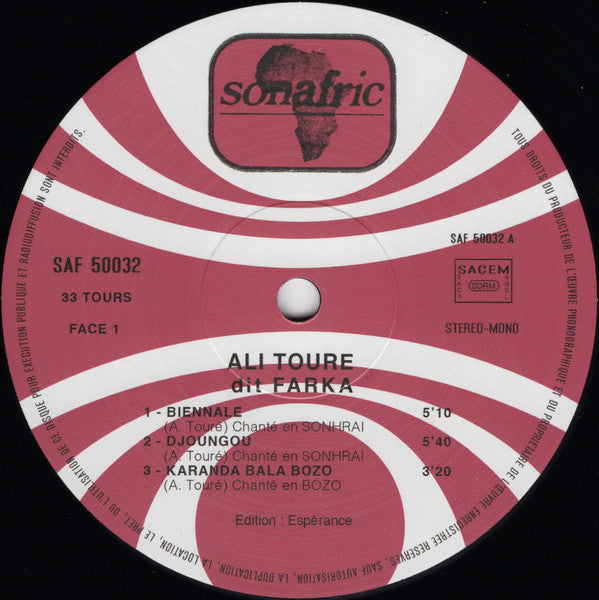 Ali Toure Farka (VINYL 50032) | Mint (M) Mint (M) - WORLD *NEW*