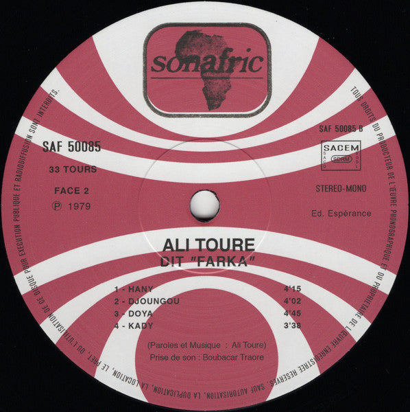 Ali Toure Dit "Farka" (VINYL) | Mint (M) Mint (M) - WORLD *NEW*