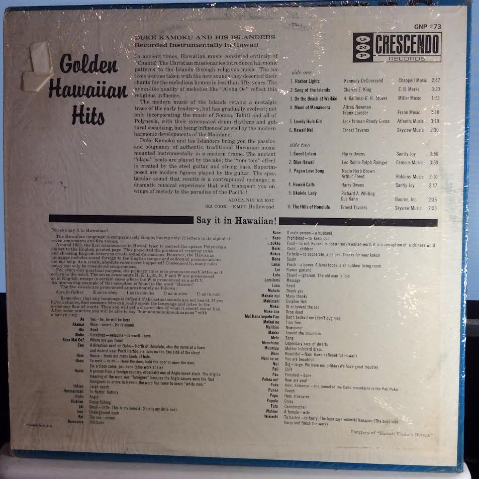 Golden Hawaiian Hits (VINYL) | Excellent+ (EX+) Near Mint (NM) - WORLD / USED *EXCELLENT+*