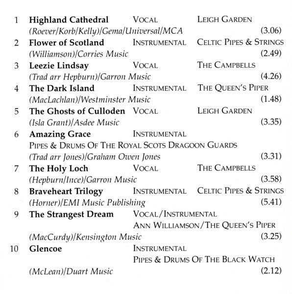 Heart Of The Highlands (The Great Celtic Anthems Of Scotland) (CD) | Near Mint (NM) Excellent (EX) - WORLD / USED *NEAR MINT-*