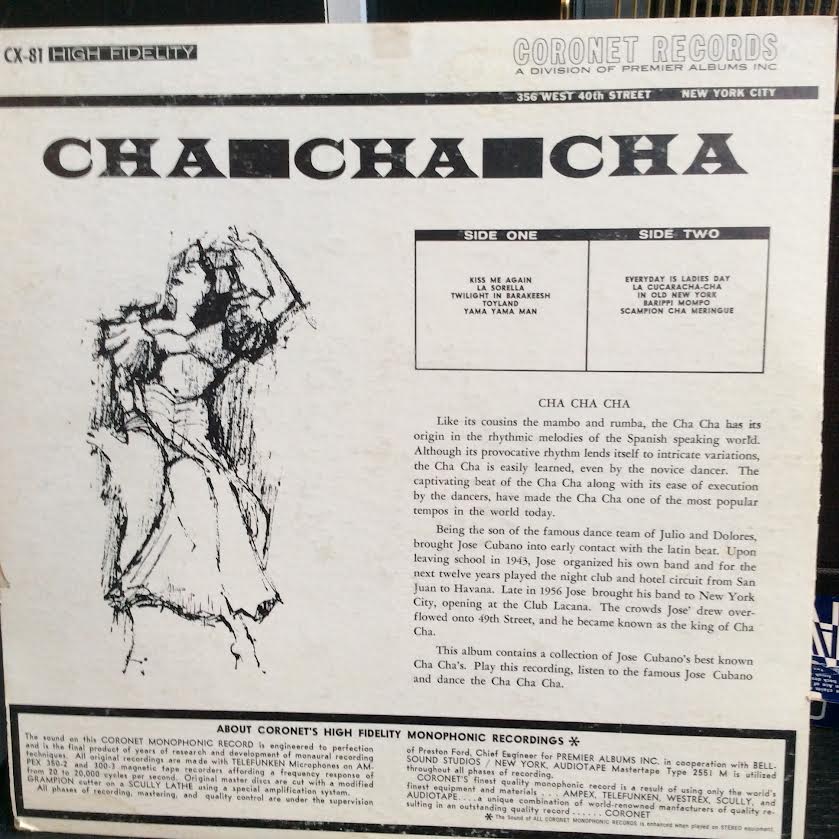 Cha Cha Cha (VINYL) | Very Good Plus (VG+) Very Good Plus (VG+) - WORLD / USED *VERY GOOD+*