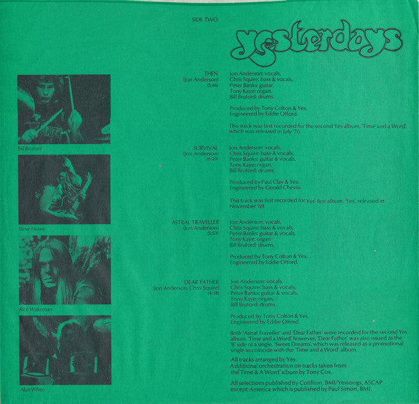 Yesterdays | Very Good (VG) Near Mint (NM)