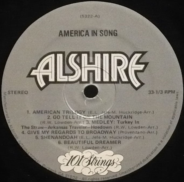 101 strings America In Song Alshire LP Near Mint (NM or M-) Near Mint (NM or M-)