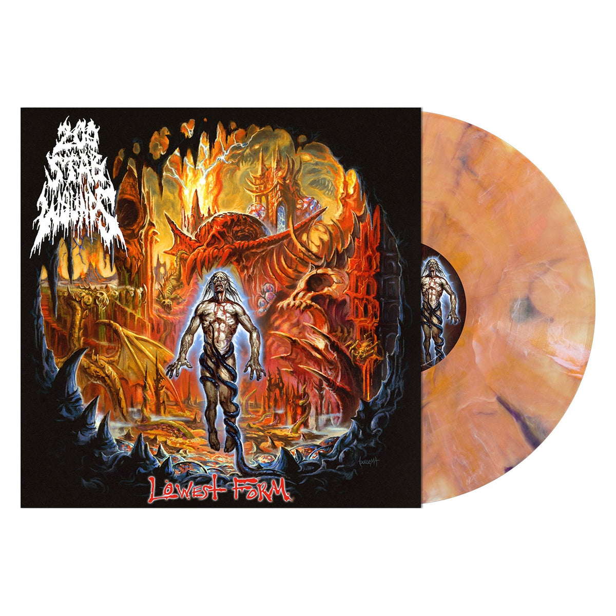200 Stab Wounds - Lowest Form ["Rigor Mortis" - Yellow Orange, Black Marble Vinyl] |