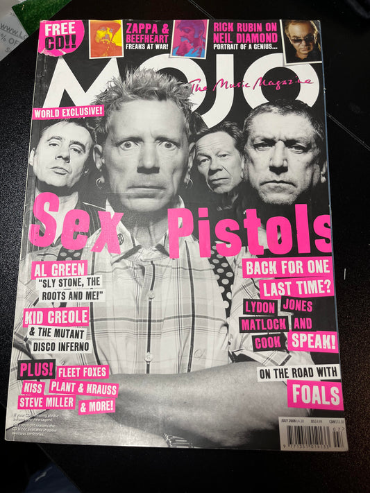 SEX PISTOLS MOJO #176 MAGAZINE JULY 2008 SEX PISTOLS COVER WITH MORE INSIDE UK | -